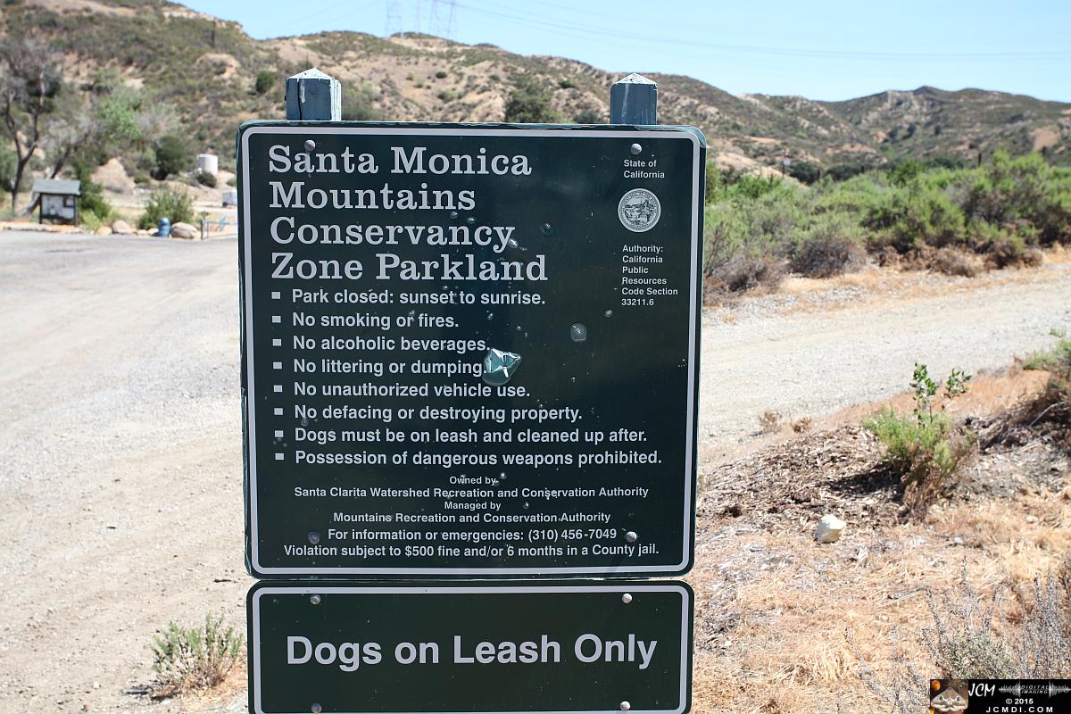 Whitney Canyon Hike park rules sign